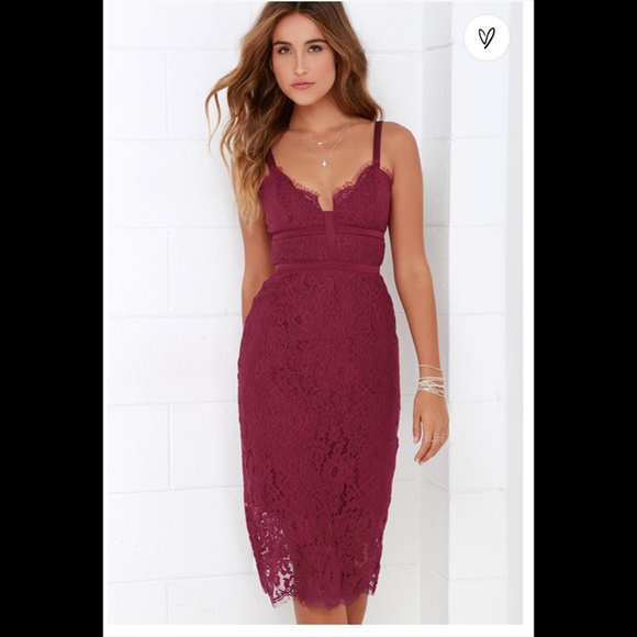 Keepsake Berry Lace Dress - Picture 1 of 6